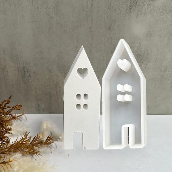 Силиконовая форма для дома в форме сердца, форма для литья мыла и свечей, форма для выпечки холата, печенья, сделай сам, украшение дома