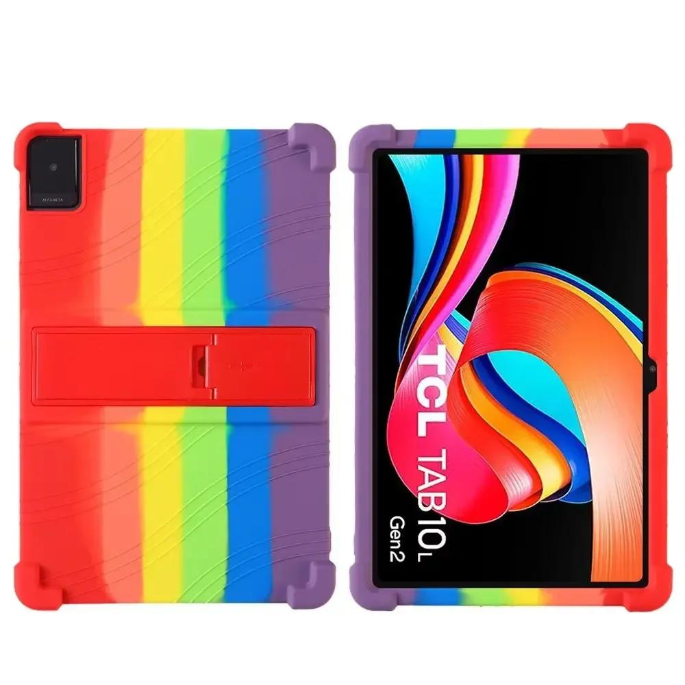 Чехол для TCL Tab 10L Gen 3 LTE & 2 Case 8193A 8492A 10.1" Планшетный ПК Силиконовый противоударный чехол с подставкой сзади Мягкий