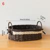 Woven Storage Basket Handmade Paper Rope Basket Storage Bin Woven Organiser Box For Living Room Entryway Bedroom Dresser