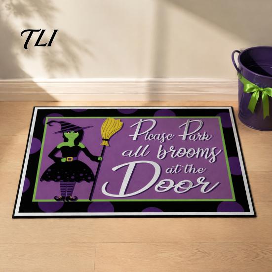 Non Slip Door Rug 3D Halloween Entrance Rug, Spooky Welcome Mat Absorbent Doormat, Washable Kitchen Floor Non-Slip Diatomaceous Earth for Home