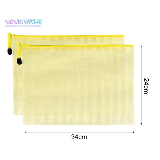 2 шт. прозрачные водонепроницаемые пакеты для файлов A4 A5-держатель для файлов, сетчатые карманы, яркие цветные пластиковые пакеты для хранения с веревочной ручкой