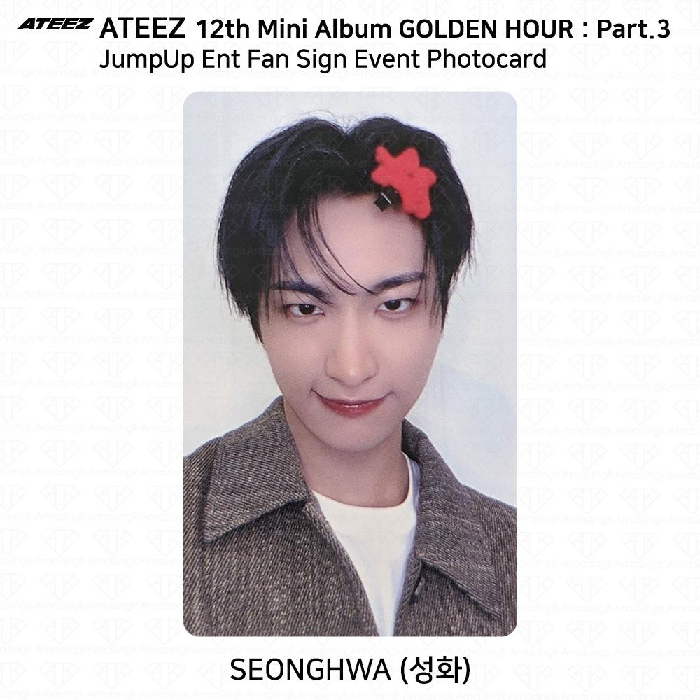 ATEEZ 12-й Мини Золотой Час Часть 3 JumpUp Ent Фотокарточка с автографом для фанатов KPOP K-POP