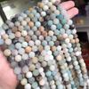 Натуральный камень матовый амазонит круглые бусины для изготовления ювелирных изделий 15'' 4/6/8/10/12 мм Perles Gem россыпью бусины Diy браслет ожерелье