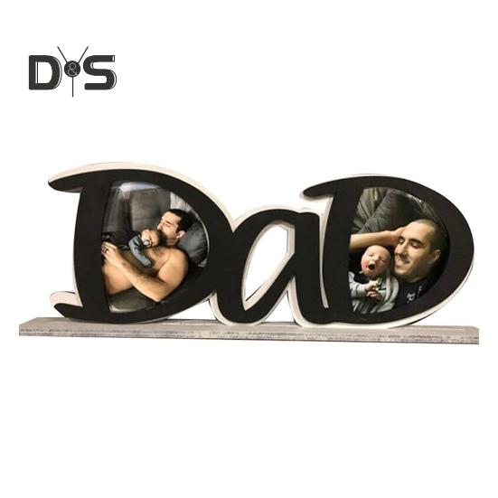 Акриловая фоторамка ко Дню отца, держатель для фоторамки с надписью «Папа-папа», настольный знак, украшение для рабочего стола, подарок на день рождения, дедушка, муж