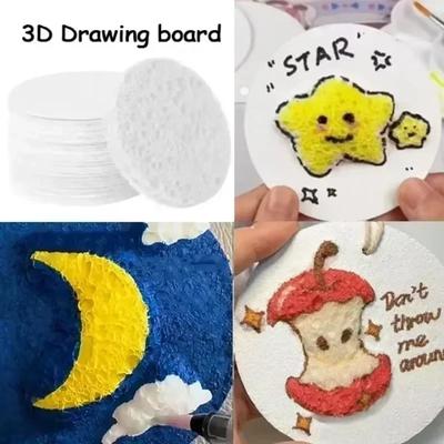 10/50/100 шт. 3D Рисование Волшебный Холст Губка Детский DIY Детская Бумага для Рисования 3D Арт Бумага для Рисования для Детей DIY Рисование