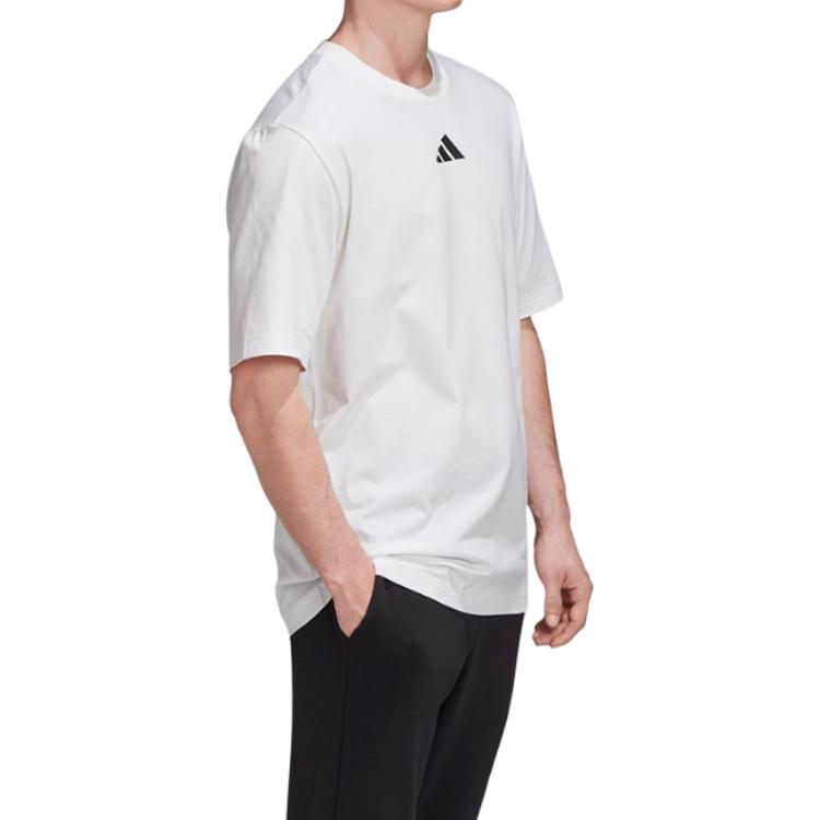 adidas Футболки Мужские Белые С Круглым Вырезом Средней Посадки GI6395