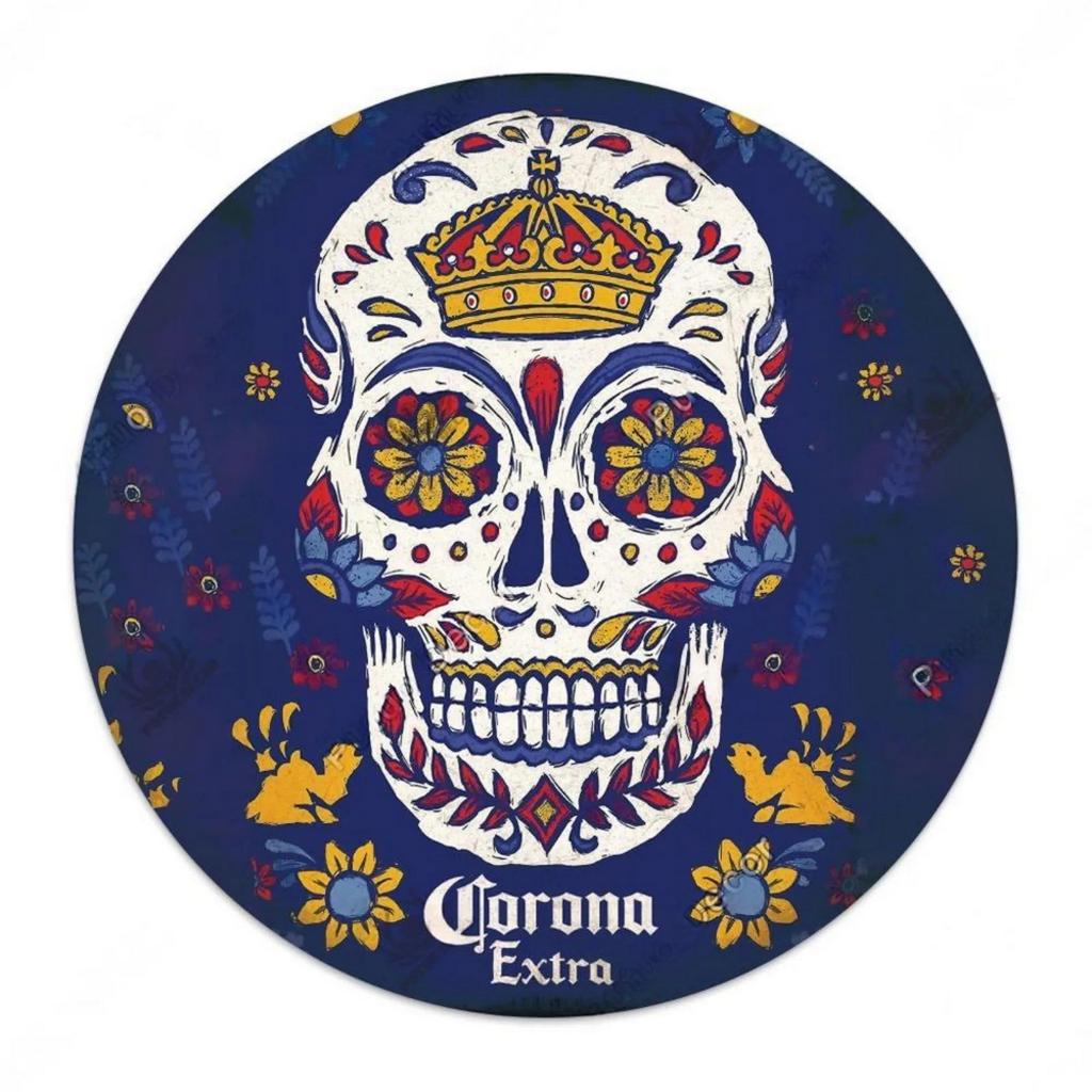 Vintage Retro Beer Rum Brand Round Tin Sign Set Classic Alcoholic Beverage Wall Decor for Bar Pub Man Cave Kitchen Home Beer