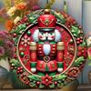 Room Decor 1pc Festive Nutcracker Wooden Wall Art, Perfect for Front Door or Wall Decor, Welcome Door Design, Home Garage Bathroom Decoration Front