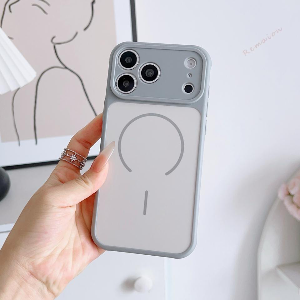 Магнитный чехол для телефона для iPhone 13 11 12 14 15 16 Pro 17 Max Air Magsafe Отвод тепла Беспроводная зарядка Силиконовый защитный чехол