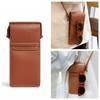 Handmade Glasses Storage Bag Hanging Shoulder Glasses Protector Case PU Leather Glasses Bag Pouch