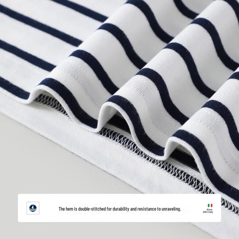 Navigare Boys' Long-Sleeve Striped Cotton Tee