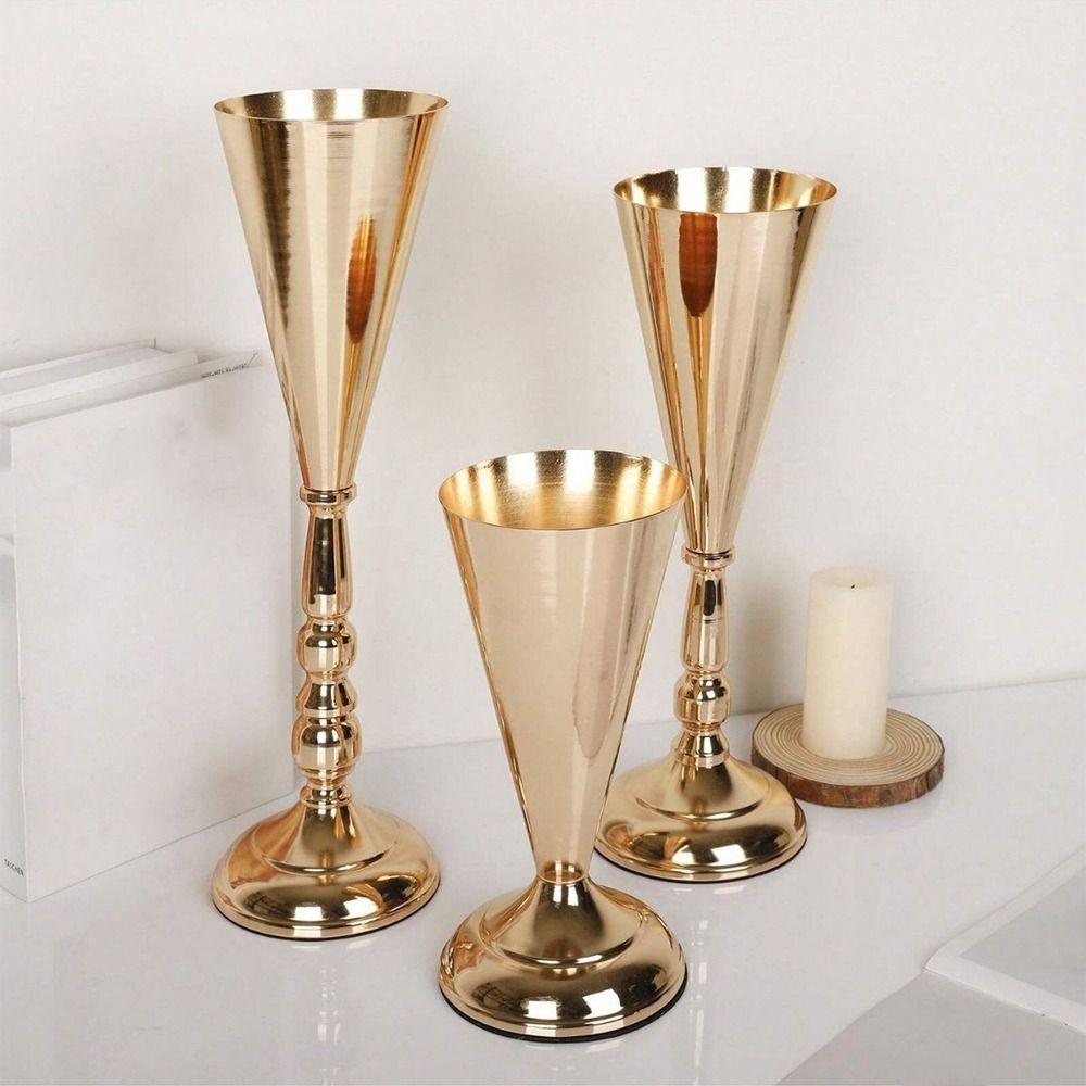 Романтические свадебные цветочные вазы Европейский стиль Центральные вазы Металлические вазы Домашний свадебный декор