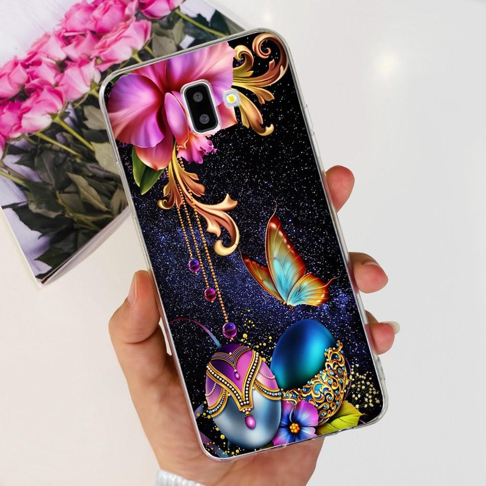 Чехол для Samsung Galaxy J6 Plus Samsung J6 2018 J 6 J6Plus J610F J600F Элегантная Печать Мягкий Силикон ТПУ Прозрачная Задняя Крышка Телефона