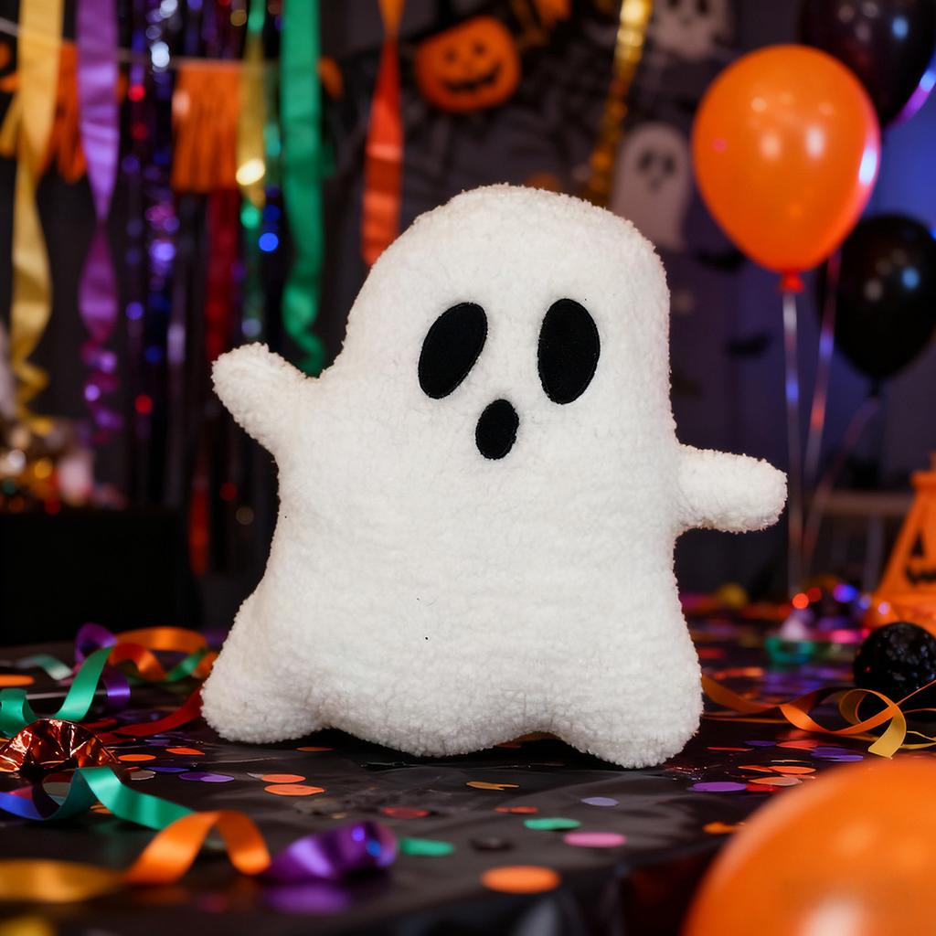 Cartoon Doll Simple Style Bedroom Cushion Plush Cartoon Cloud Ghost Pillow Sofa Doll Toy Halloween Gift Decoration