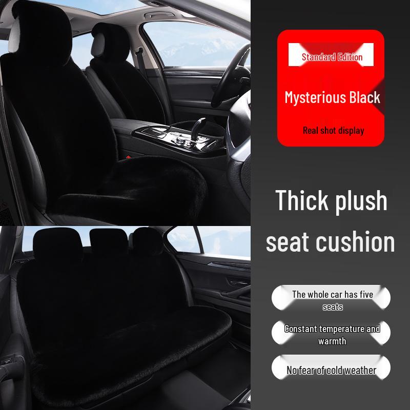 Универсальная плюшевая подушка на автомобильное сиденье: Толстый, Теплый Зимний Чехол из Кроличьего Меха