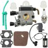Carburetor Kits with Ignition Coil Fuel Line for STIHL FS74 FS76 FS80 FS85 FS38 FS45 FS55 HS45 C1Q-S66 C1Q-S71 C1Q-S143 Carb