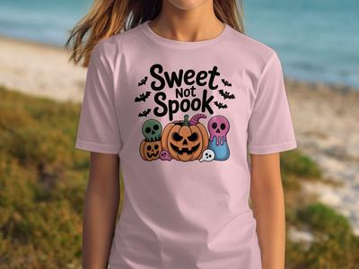 Sweet Not Spook T-Shirt, Halloween Shirt, Cute Ghost Shirt, Pumpkin Shirt, Spooky Season Tee, Halloween Party T-Shirt, Fall Shirt