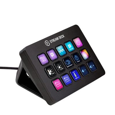 Elgato Stream Deck Elgato Stream Deck Контроллер для создания живого контента Устройство для сотрудничества стримеров Совместимо с MK.2 MK.2 [15-клавишная раскладка]