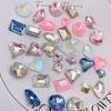 25Pcs Nail Crystal Creative Butterfly Love Heart Decorations Square Faux 3D Charms DIY Nail Art