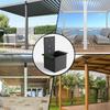 Black Pergola Bracket Wall Mounted Metal Deck Railing Connector Durable Heavy Duty Pergola Accessories Furniture Accessories