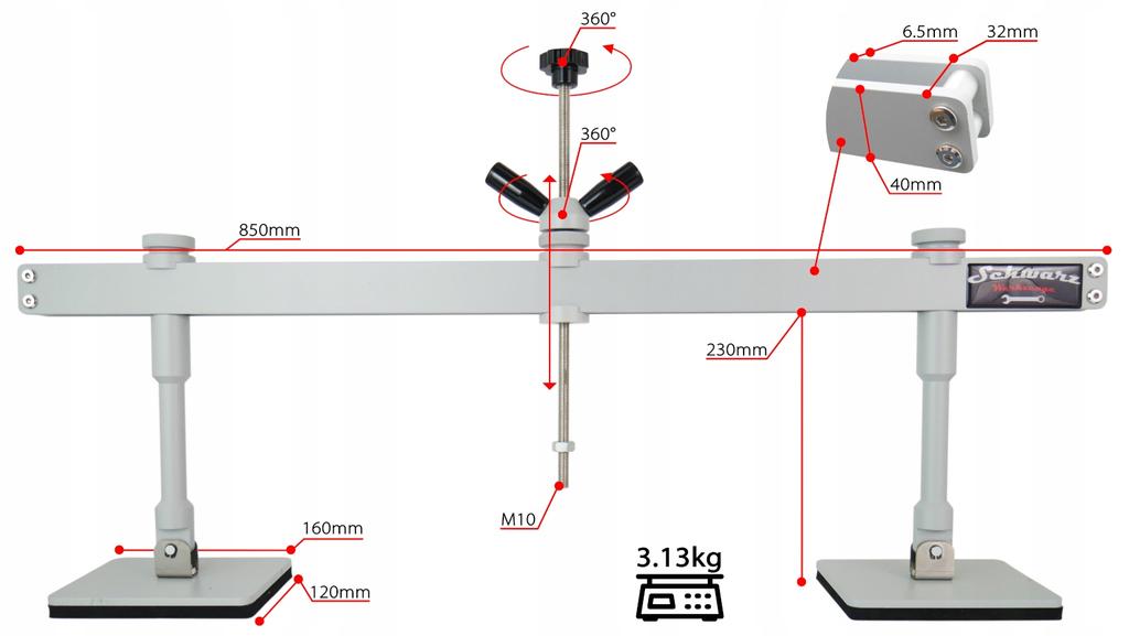 Puller panelowy 850mm szpon 6h 4mm elektroda do bitów ot bity proste 1.5mm