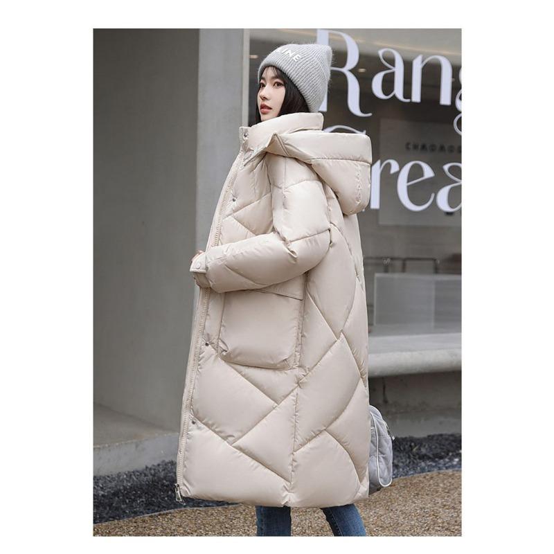 Утолщенная хлопковая куртка, длинное пальто, зимняя новая стильная женская хлопковая куртка, корейская версия, свободная хлопковая куртка
