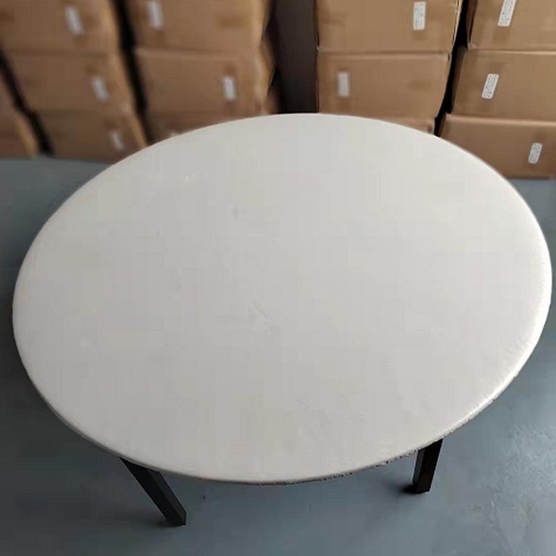 Круглая скатерть из ПВХ, водонепроницаемая, утолщенная, прозрачная, с принтом, деревянная, маслостойкая, пластиковая скатерть на флисовой подкладке, эластичная