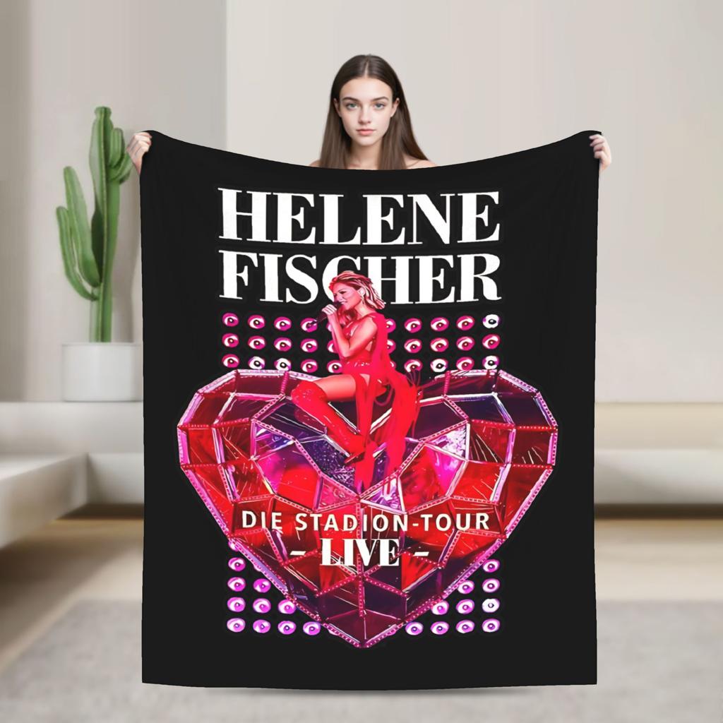 Helene Fischer German Singer Plush Blanket Kids  Flannel Throw Blanket For Living Room Super Soft Design Quality Bedspread