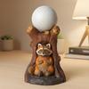 Creative Raccoon Stump Candle Silicone Mold DIY Miniature Landscape Animal Raccoon Home Decor Figurine Plaster Mold Home Decor