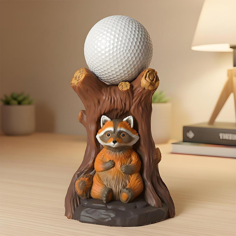 Creative Raccoon Stump Candle Silicone Mold DIY Miniature Landscape Animal Raccoon Home Decor Figurine Plaster Mold Home Decor