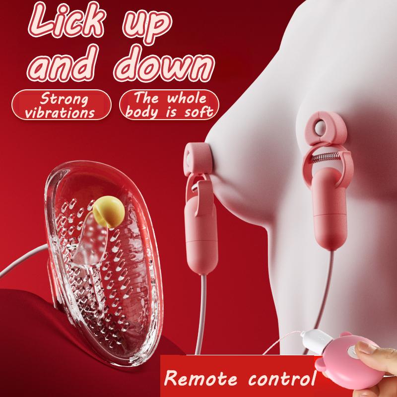 10 Mode Strong Nipple Clamp Vibrators Breast Clips Electric Nipple Stimulator with Handle Control Adult Toys for Women