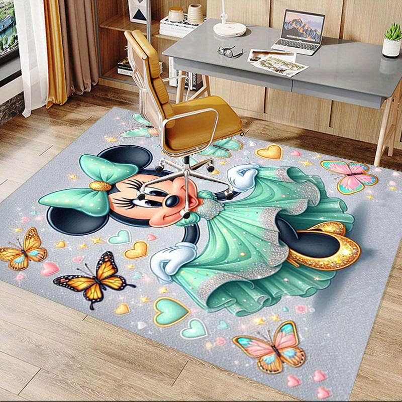 Minnie Mouse Butterfly Fantasy Carpet For Playroom Bedroom Living Room Sofa Home Decorkids Game Area Rug Nonslip Floor Mat