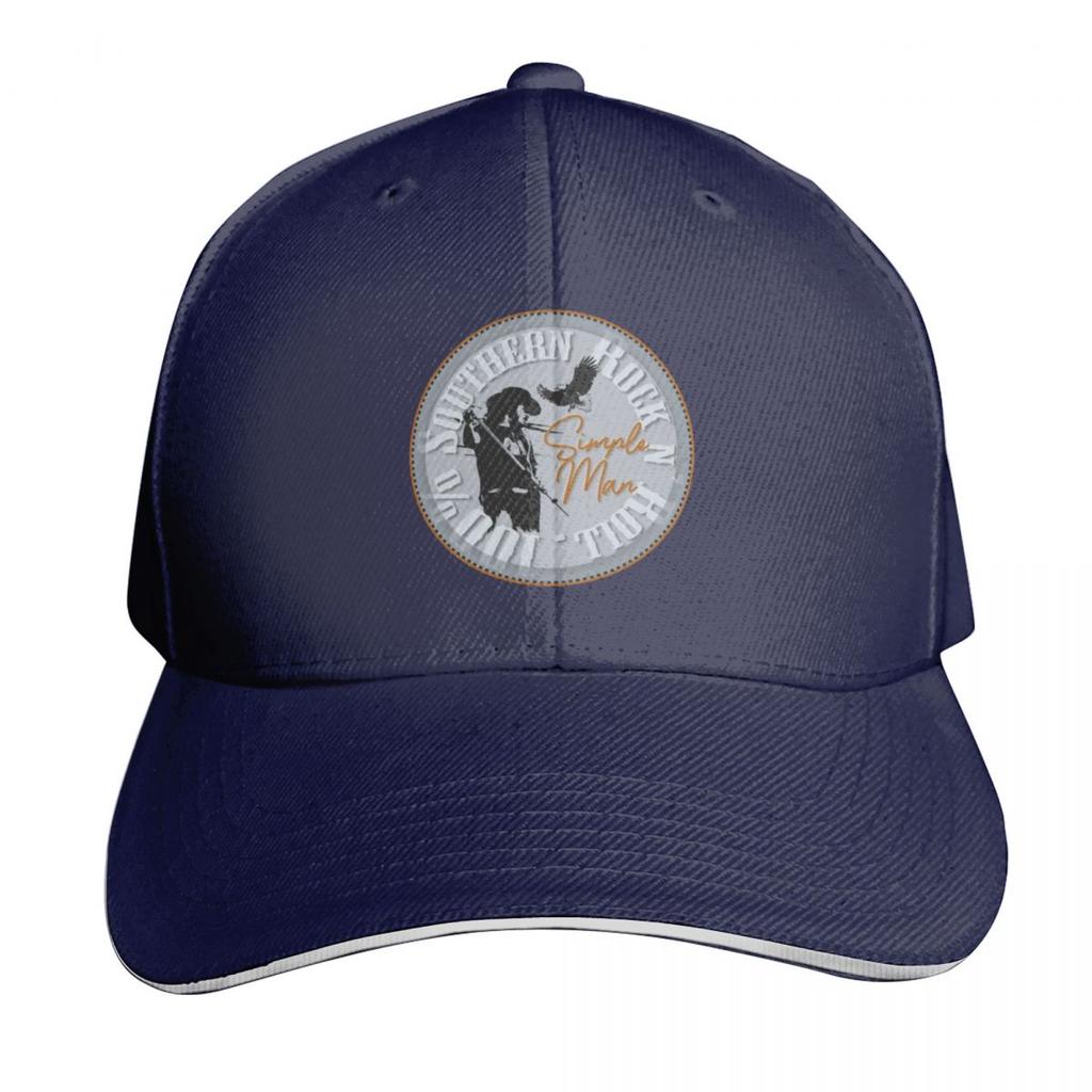 Simple Man Baseball Cap Cotton Twill Breathable Contrast Two Tone Brim Snapback Flat Bill