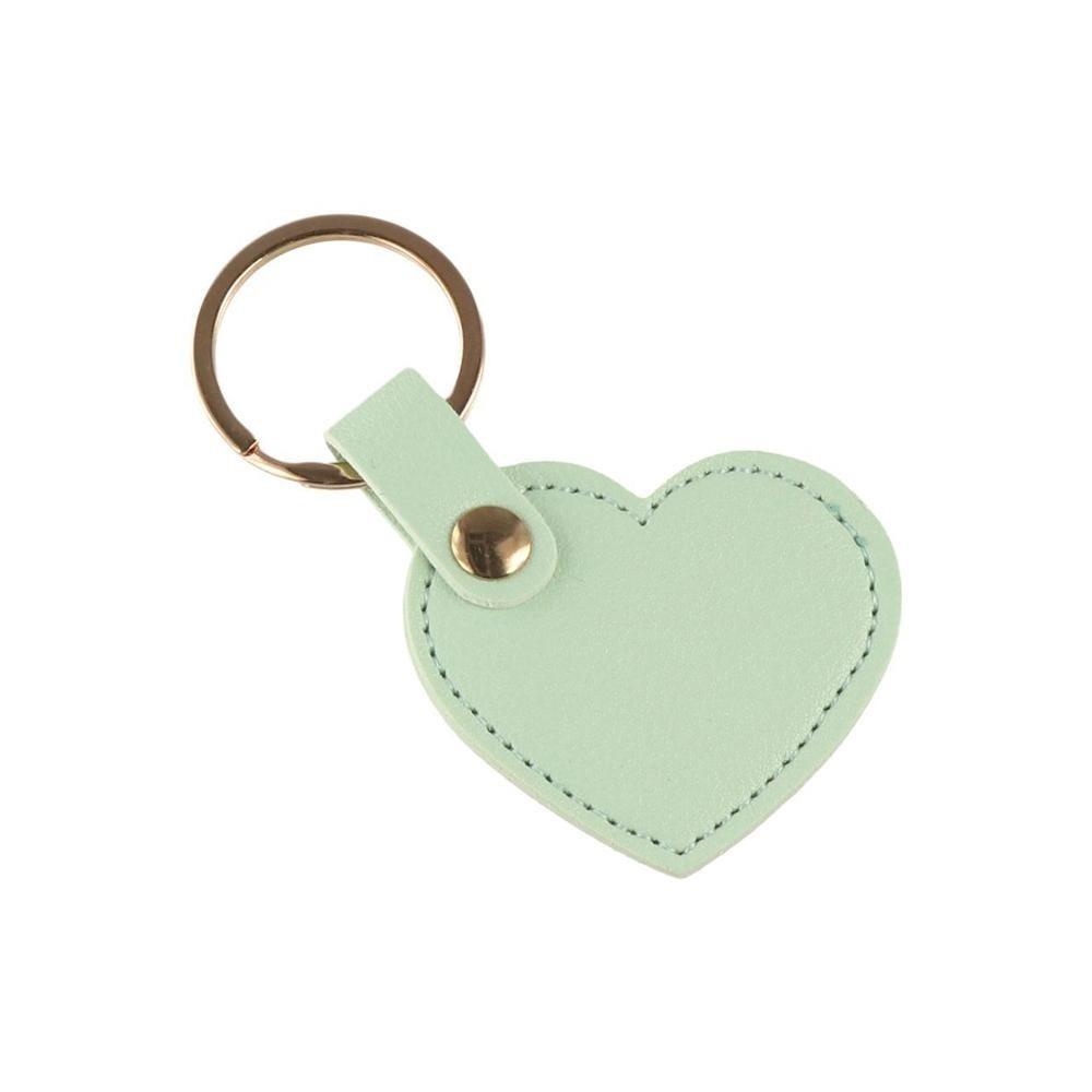 Simple Heart Shape Keychain Car Key Holder Colorful Pendant Hanging Accessory
