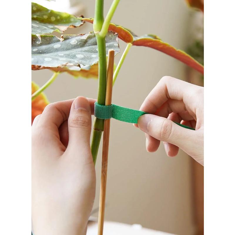 5/3/1 M Nylon Plant Bandage Tie Reusable Plant Hook Loop Ties Green Fastener Tape Bamboo Cane Wrap Support Home Garden Accessories