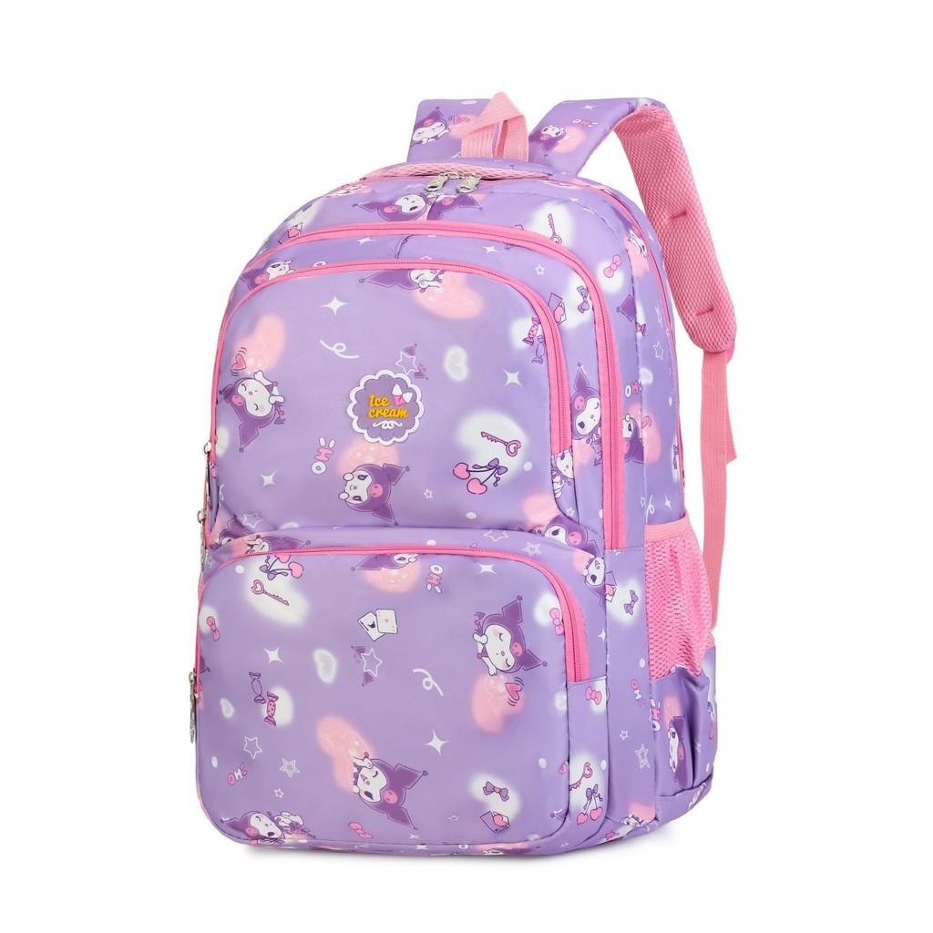 Kuromi Pattern Student Backpack With Breathable Oxford Fabric For Casual School Use