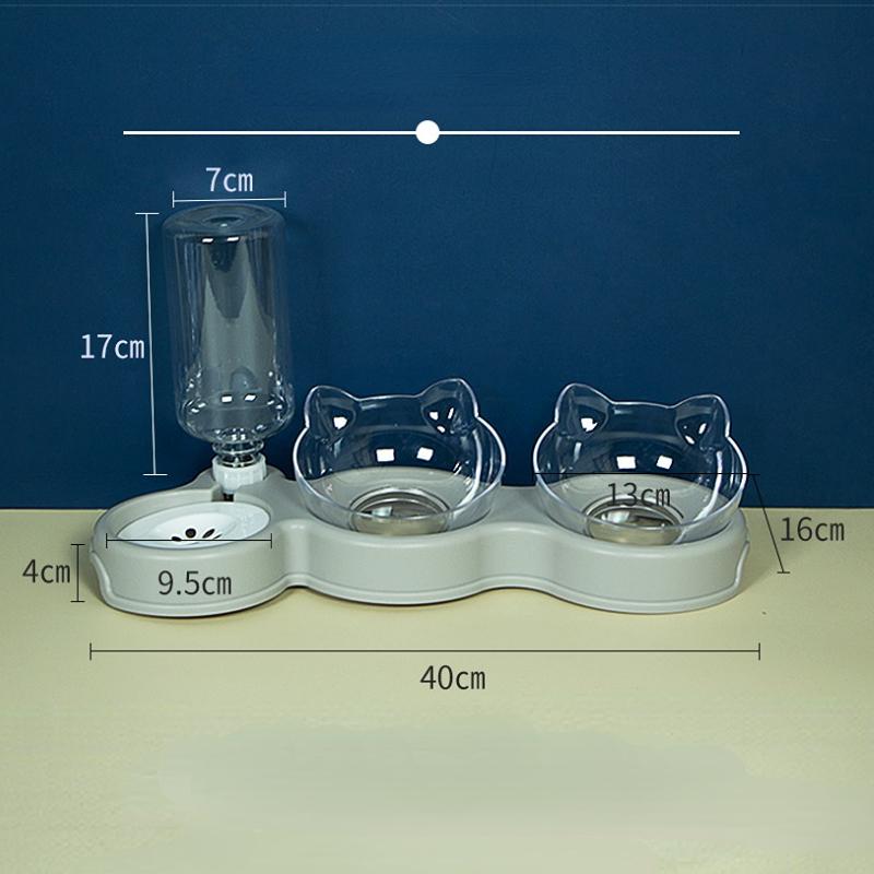Автоматические кормушки для домашних животных, приподнятые миски для кошек и собак, прочная двойная приподнятая чаша, кормление и питье для кошек, товары для домашних животных