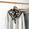 Leopard Print Silk Scarf for Women Girls Square Necktie Neck Scarf Fashionable and Versatile Accessory for Any Outfit