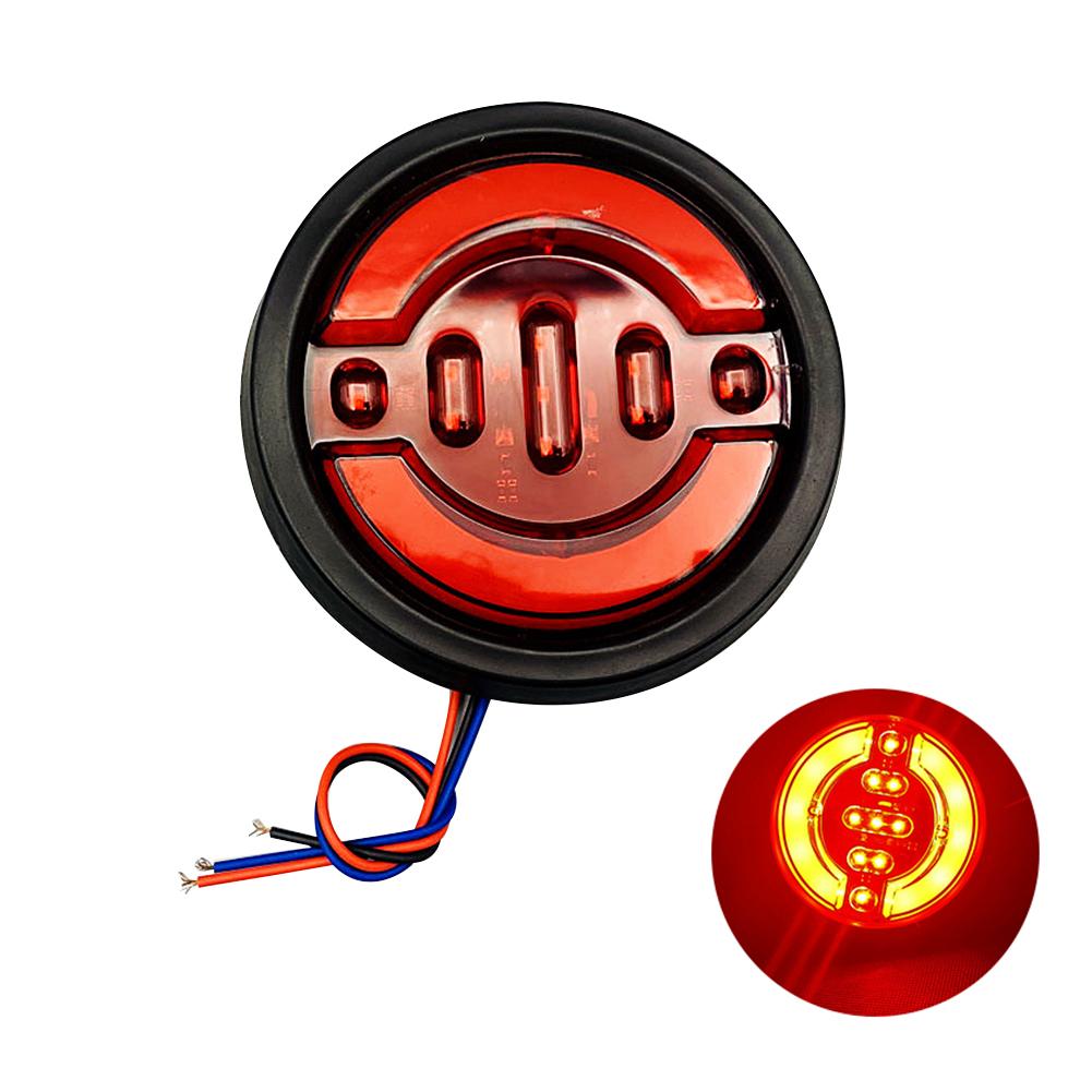 1 шт. 24 В 4,92 дюйма светодиодный круглый задний фонарь для автомобиля, стоп-сигнал, боковой габаритный фонарь, указатель поворота, отражатель для грузовика, прицепа, квадроцикла, универсальный
