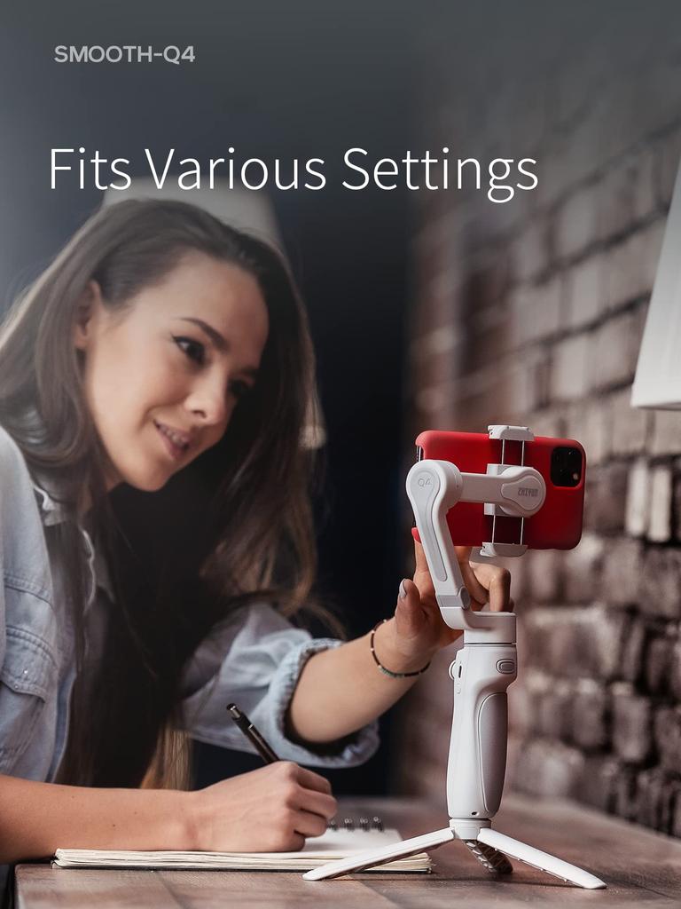 ZHIYUN SMOOTH Q4 Стабилизатор для смартфона с функцией расширения изображения, портативный мини, совместимый со стабилизатором по 3 осям, складной, стабилизация, встроенная штанга,