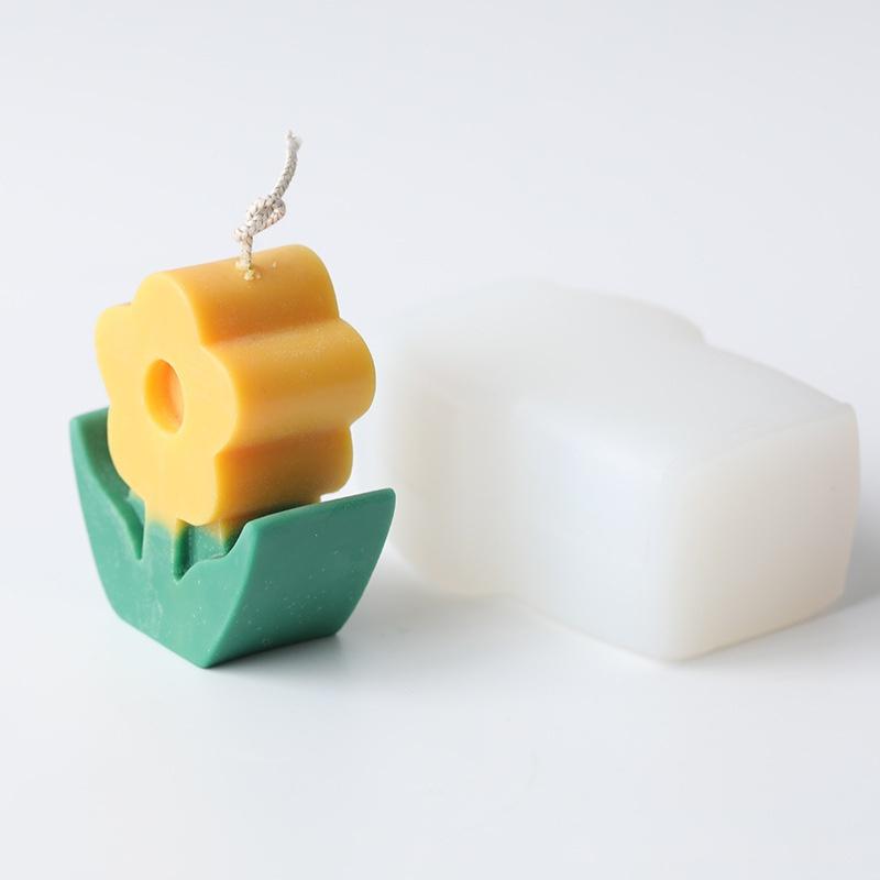 Новый маленький цветок силиконовая форма для свечей пять лепестков цветов милый букет ароматические формы для изготовления свечей DIY формы для помадки формы для шоколада