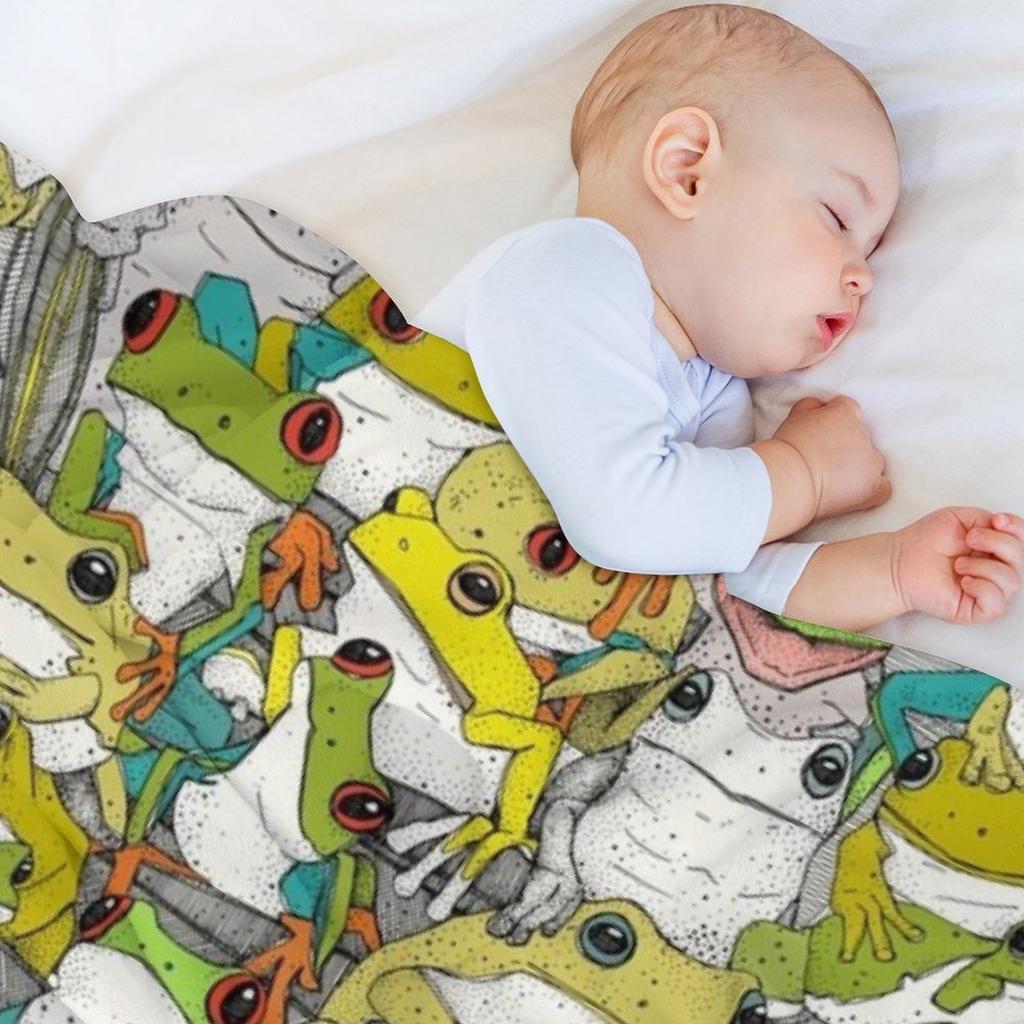 just tree frogs col Throw Blanket Stuffeds Heavy Sofas Plaid on the sofa Blankets