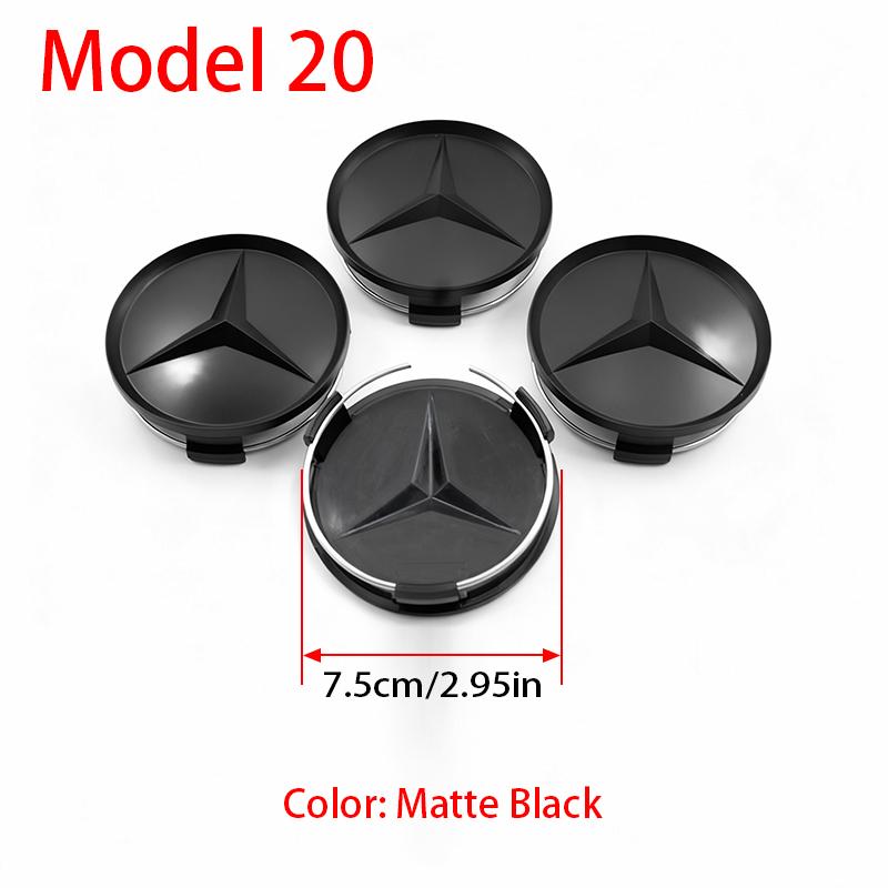 4Pcs 75mm Car Badge Wheel Center Cap For Mercedes Benz W176 W177 W204 W205 W212 W213 W206 X156 X253 W166 Hub Covers Accessories