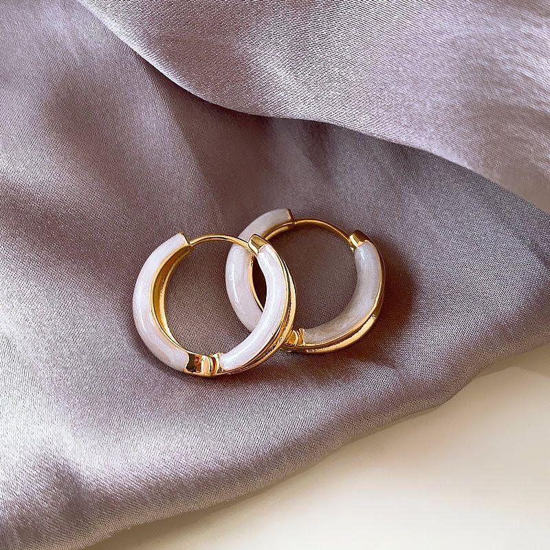 Винтажные круглые красные серьги с пряжкой для ушей, женские ювелирные изделия, масляные серьги-капли, помолвка, свадебный подарок, ювелирные изделия