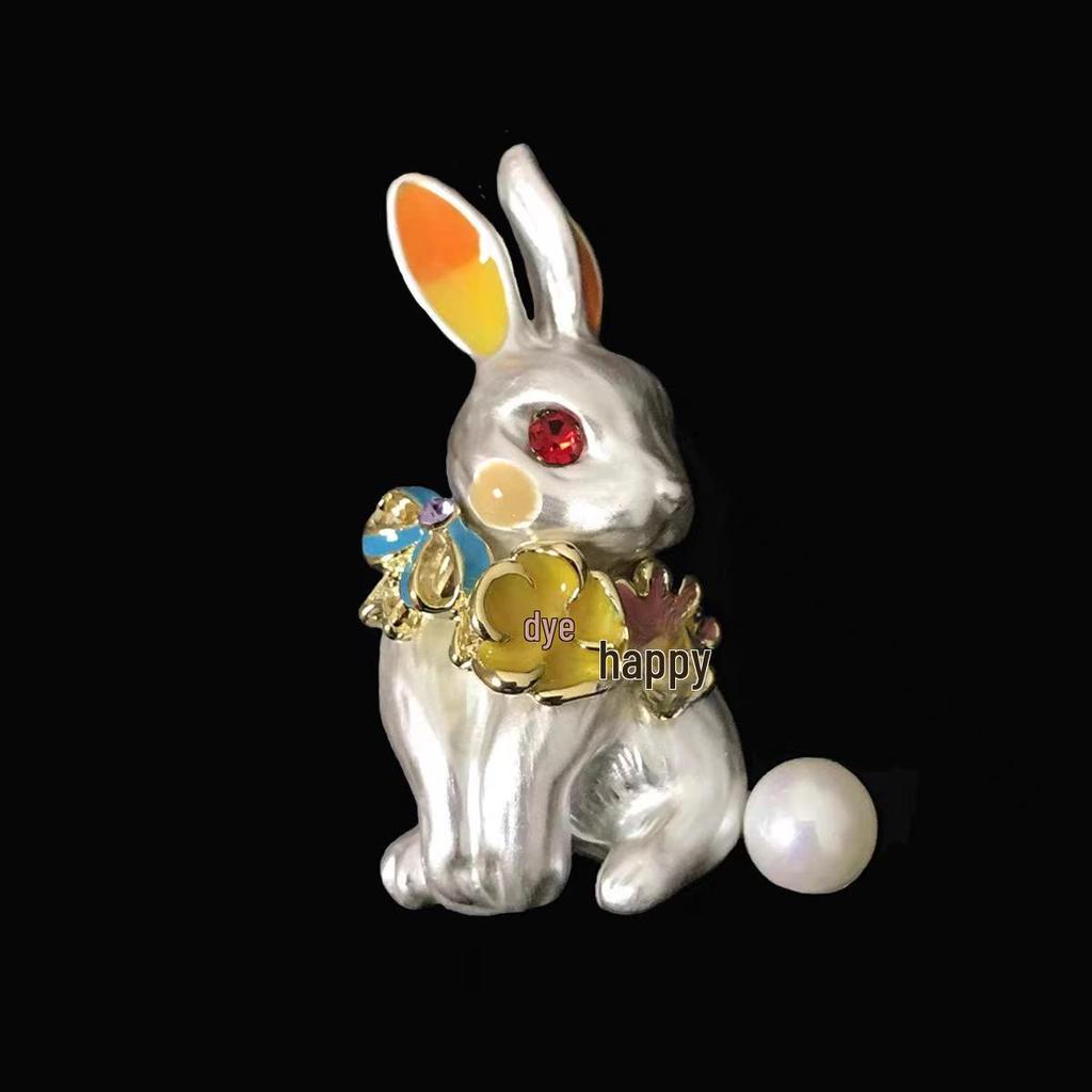 Высококачественная брошь в виде мультяшного кролика: Женские булавки и аксессуары для шарфов