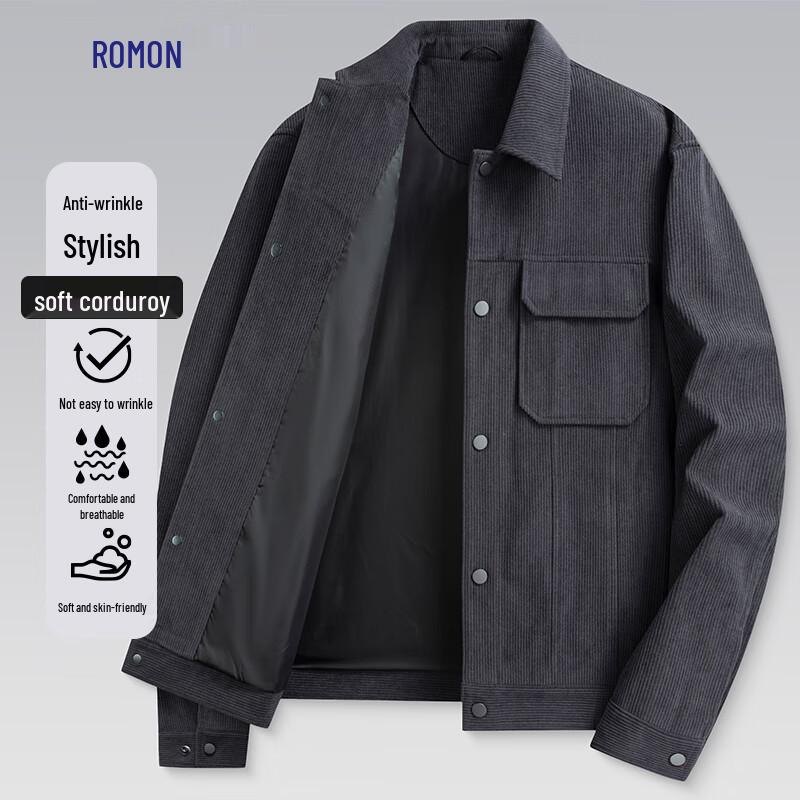Мужская вельветовая куртка Luomeng в стиле business casual с лацканами