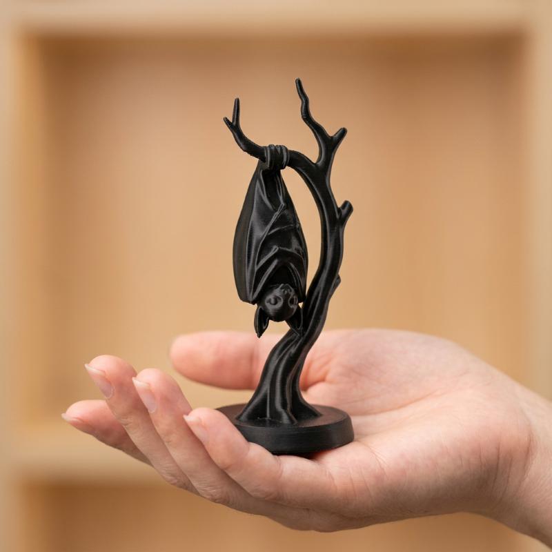Фигурка Летучей мыши на сухой ветке, 3D-печатная готическая скульптура для декора Хэллоуинской вечеринки, Жуткое украшение для стола, книжной полки, Подарок