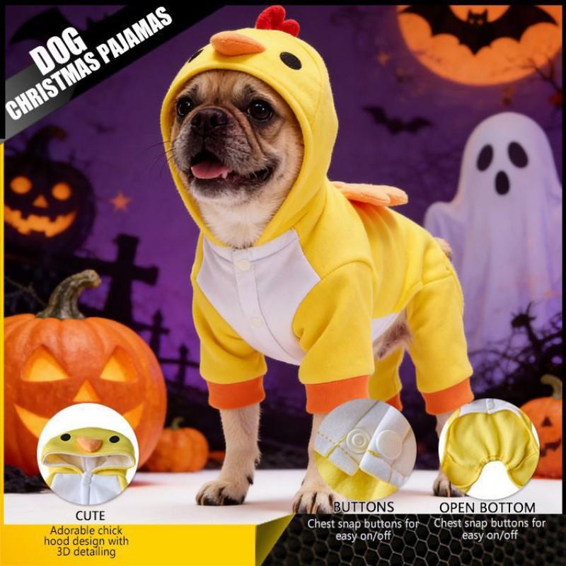 Pet Dog Costume Winter Holiday Christmas Halloween Wing Decorated Two-Legged Outfit In Multiple Themed Styles
