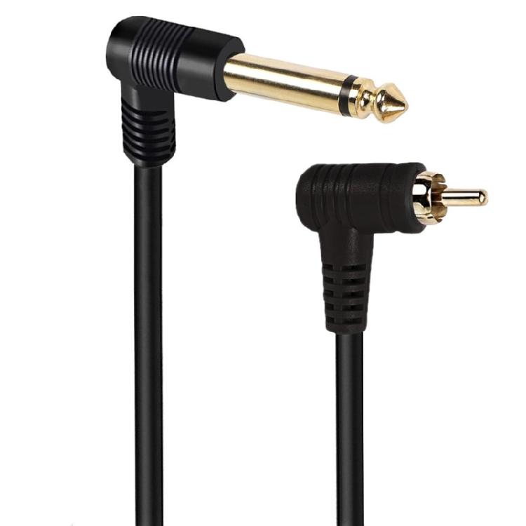 Durability Rcas Male to 6.35mm Cable with Gold Contact for Enhances Audios Quality 1/8 to 1/4 Stereo Cable for Studio
