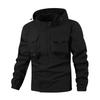 Men'S Loose Jacket Fashionable Multi Pocket Hooded Jacket